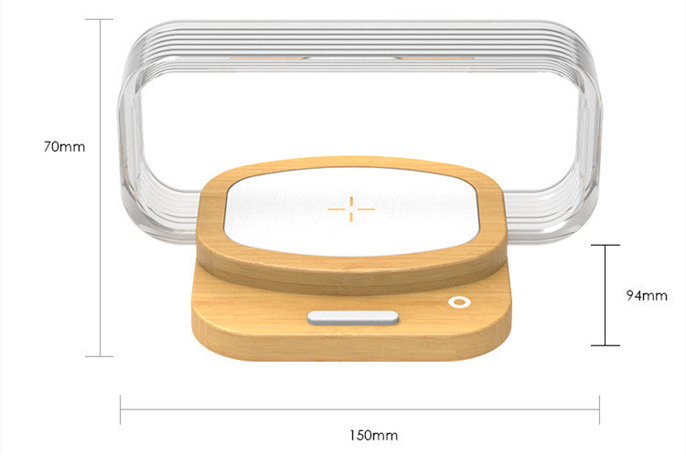 Wooden Mobile Phone Wireless Charger Small Night Lamp Electronics Gym From House
