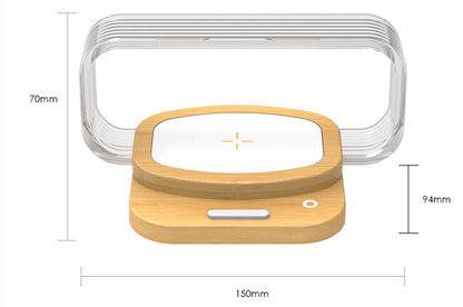 Wooden Mobile Phone Wireless Charger Small Night Lamp Electronics Gym From House