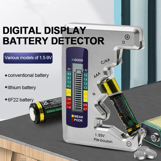 Universal Digital Battery Tester LCD AA AAA 9V 1.5V Button Cell Battery Tool