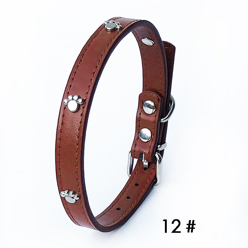 Pack Of 10 1.5 Leather Collars Dog Collars PU Collars