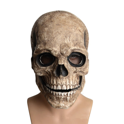 Full Head Skull Mask Helmet With Movable Jaw 3D Skeleton Skull