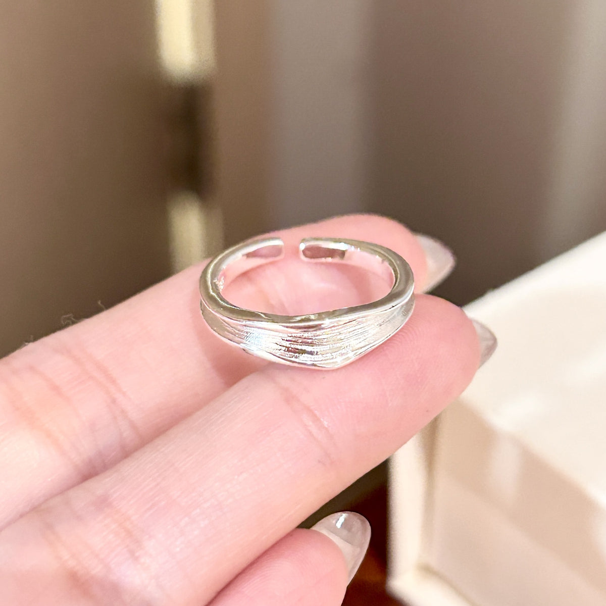 Simple Zircon Plain Ring Women's Niche Light Luxury Jewelry Gym From House
