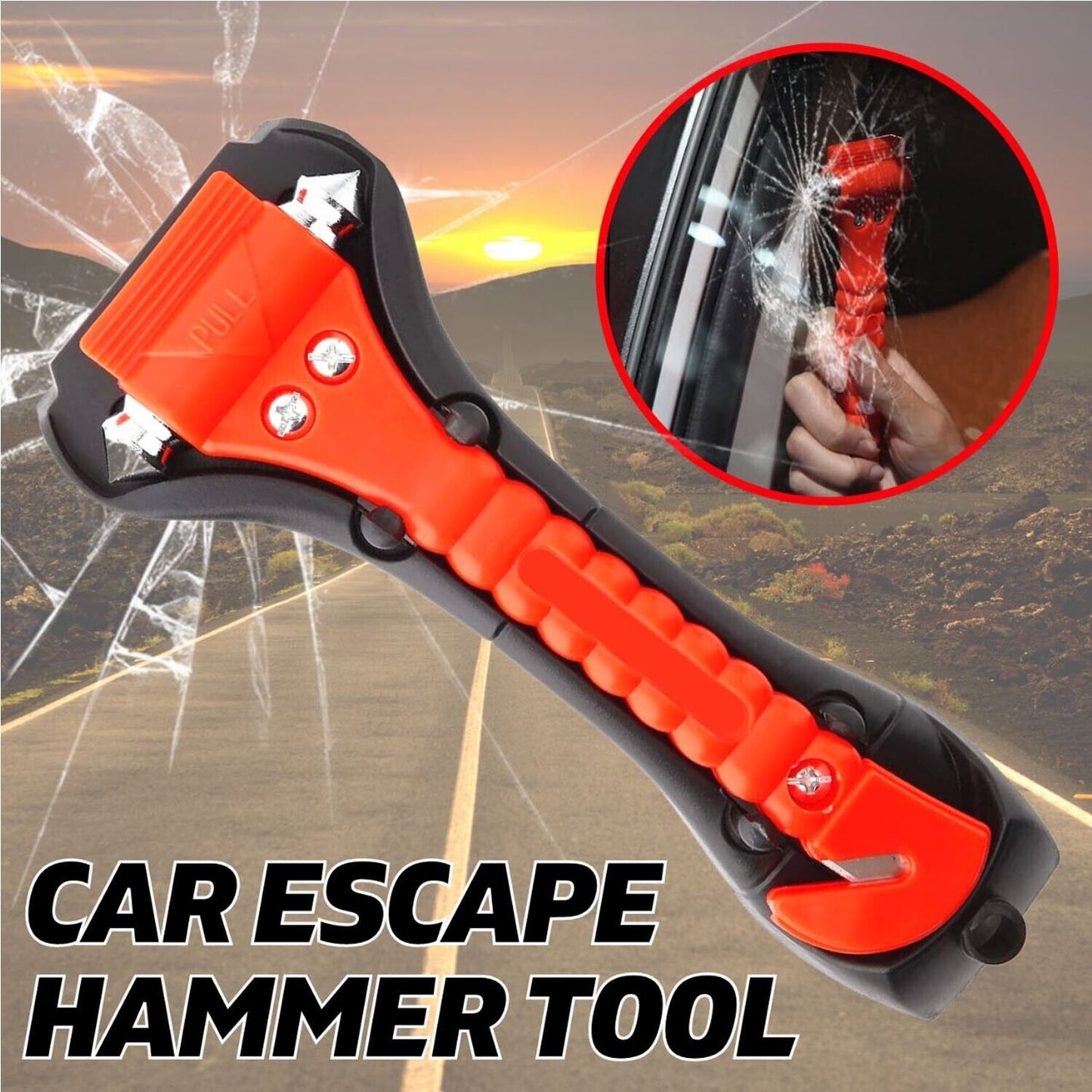 Emergency Escape Hammer Auto Car Window Glass Tool Breaker Seat Belt Cutter NEW Home dealsniper-net