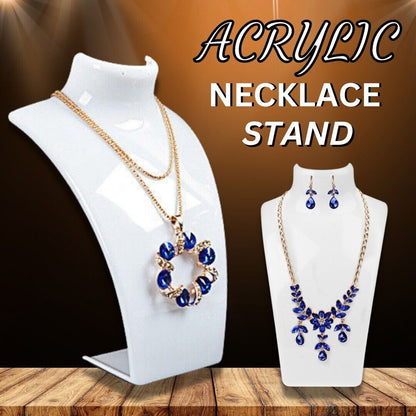 Acrylic Display Stand Necklace Pendant Bust Mannequin Earring Jewelry Chain Show Jewelry dealsniper-net