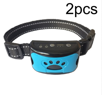 Rechargeable waterproof dog collar Pets DealSniper.net Blue 2pcs