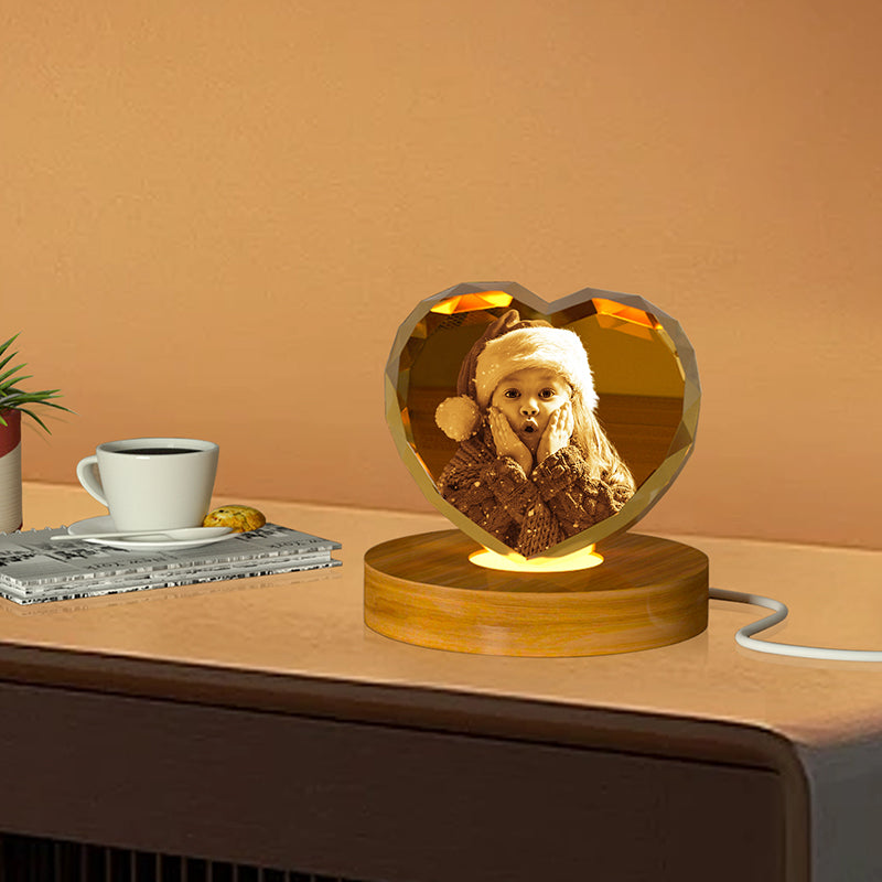 LED Light Base For 3D Crystal Photo Wood Lighted Display Home Decor DealSniper.net