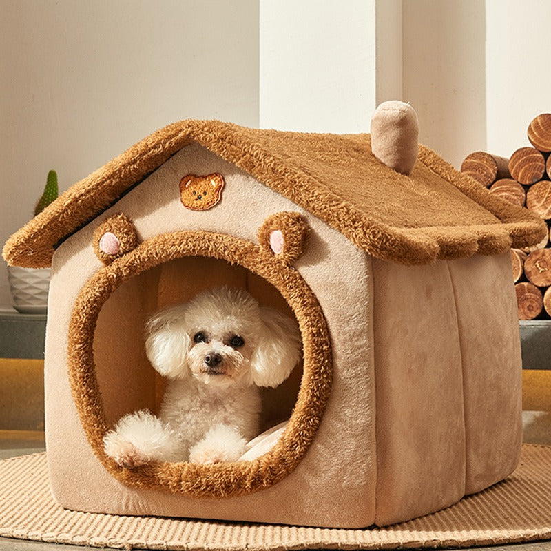 Four-season Universal Warm Closed Cat And Dog Kennel Pets Gym From House