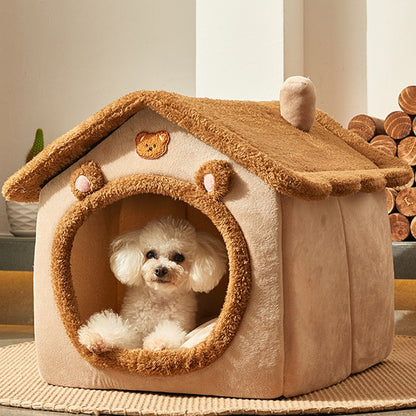 Four-season Universal Warm Closed Cat And Dog Kennel Pets Gym From House