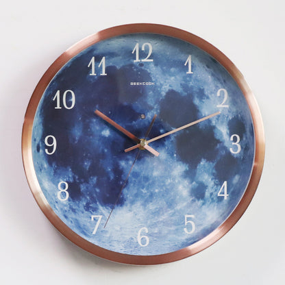 12-inch Wall Clock For Home Decoration Blue Moon Decor Home Decor dealsniper-net Rose Gold