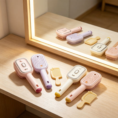 Electric Spray Airbag Beige Massage Brush Yellow Hairbrush Set Beauty DealSniper.net
