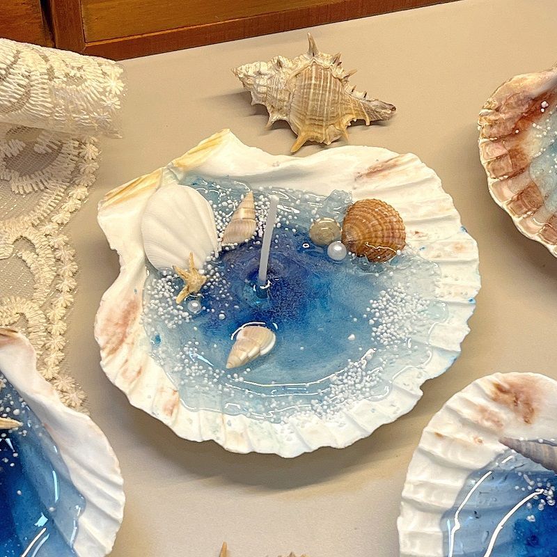 Shell Aromatherapy Candle Romantic Mood DIY Home Decoration Home Decor DealSniper.net White Shell Style