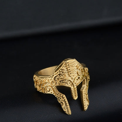 New Personality Warrior Mask Ring Fashion Jewelry dealsniper-net Gold Size 10