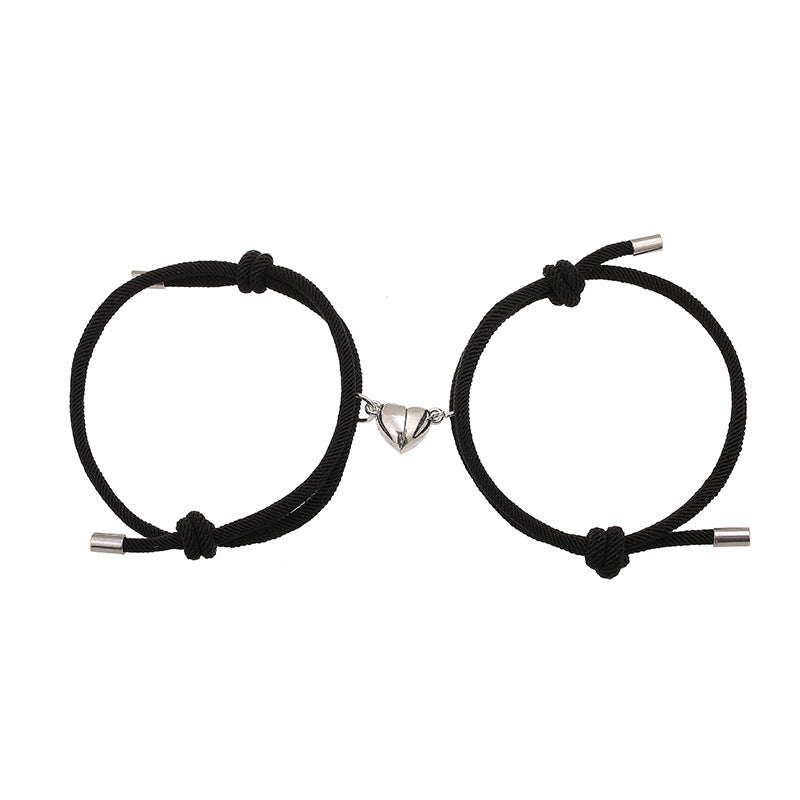 Simple Nylon Love Magnetic Bracelet Jewelry dealsniper-net Black