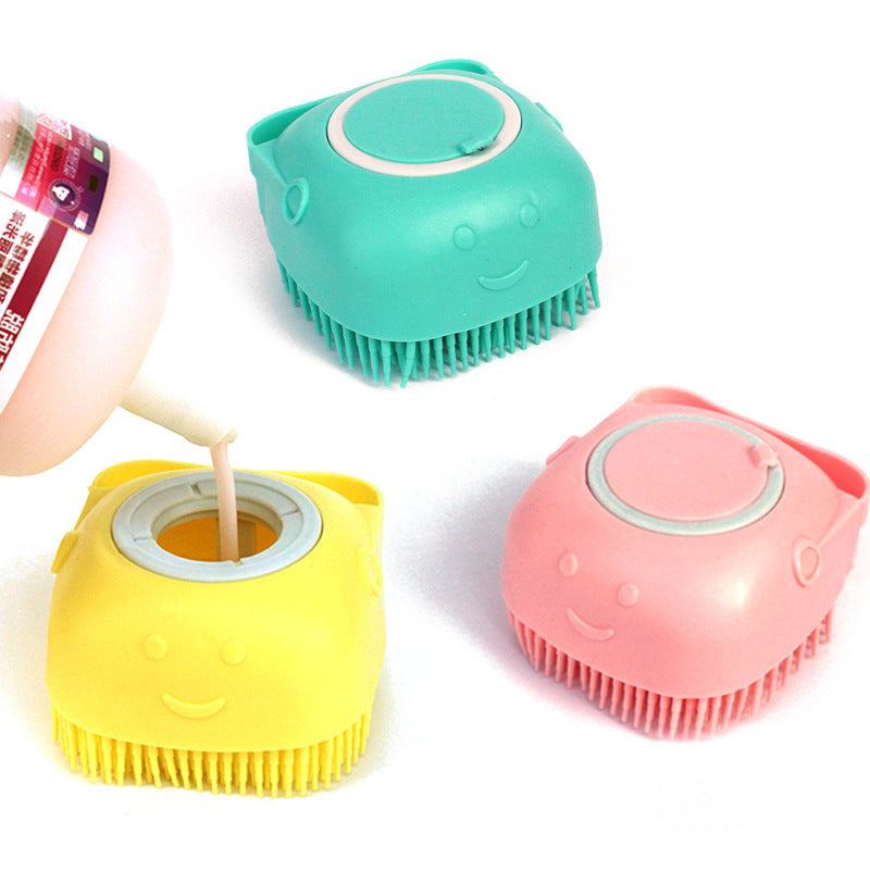 Silicone Dog Bath Massage Gloves Brush Pet Cat Bathroom Cleaning Tool Pets dealsniper-net