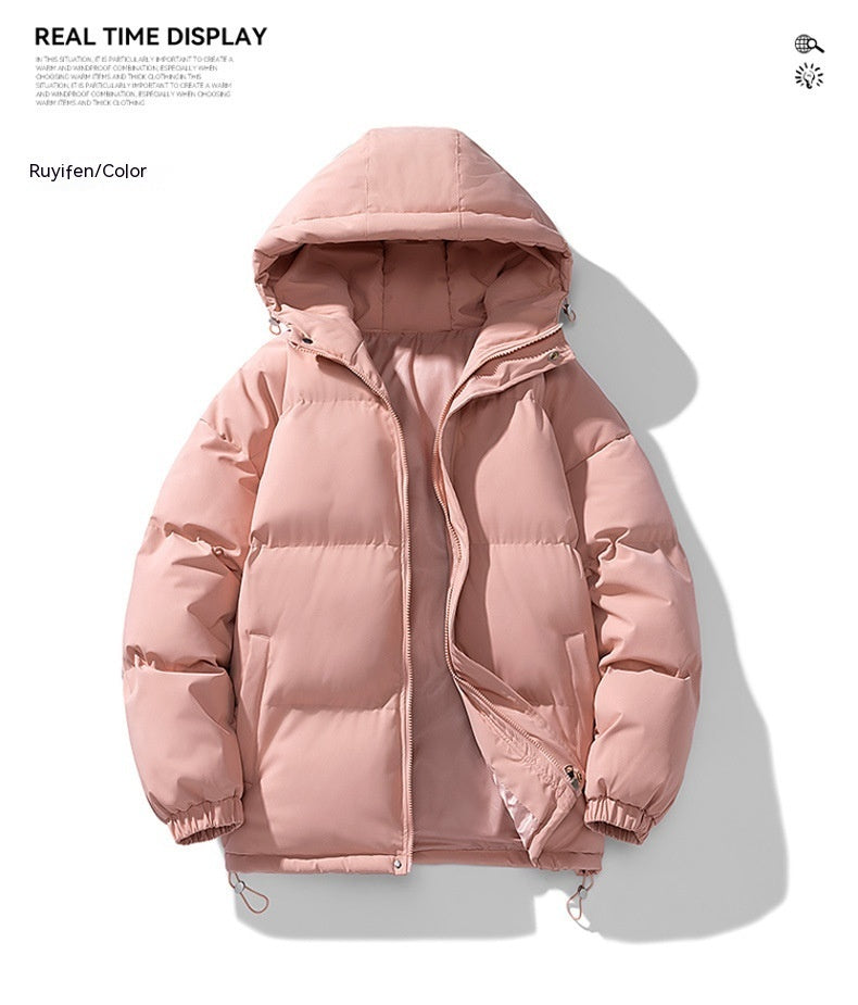 Men's Hoodie Coat Winter Fashion Solid ZIp-up Thickened Jacket Men null