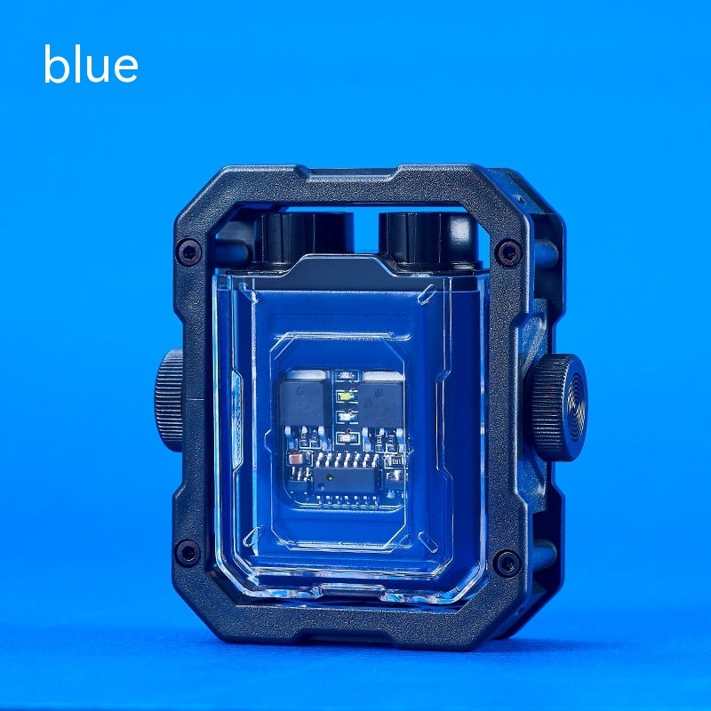 Windproof Rotating Gyro USB Charging Lighter Gadgets DealSniper.net Blue