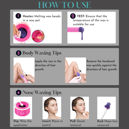 WUWUVISTA 60 Pcs Waxing Kit Easy-Clean Beauty dealsniper-net