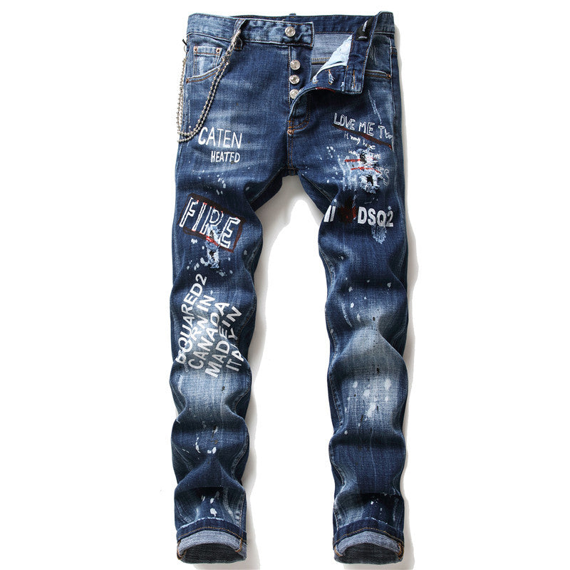 men jeans famous D2 Men slim jeans pants mens denim