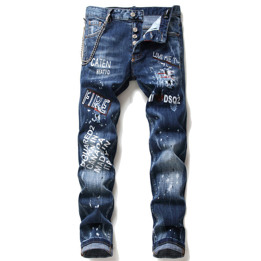 men jeans famous D2 Men slim jeans pants mens denim