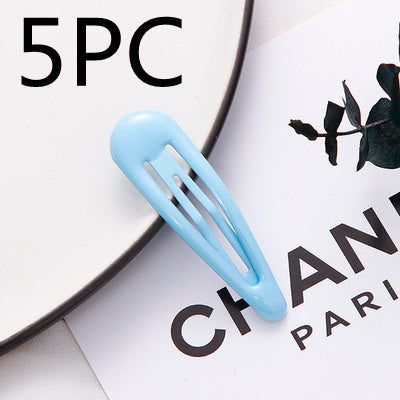 Color Drop-shaped Drop Oil BB Clip Beauty DealSniper.net Light Blue 5pcs