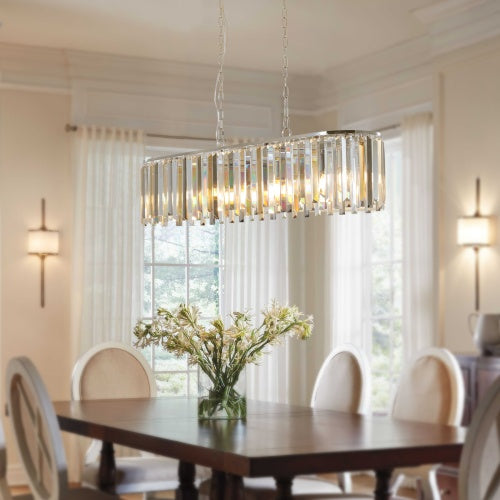 Modern Oval Crystal Chandelier Luxury Home Decor Fixtures