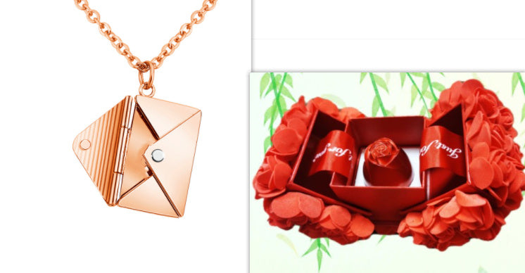 Fashion Jewelry Envelop Necklace Women Lover Letter Jewelry dealsniper-net