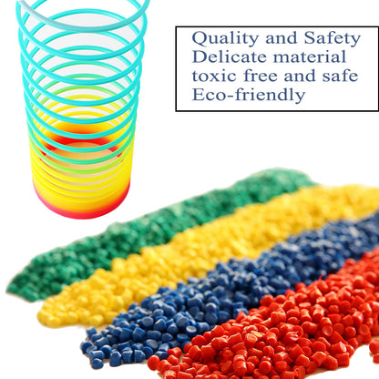 Rainbow Spring Coil Toys Plastic Folding Spring Coil Sports Game Child Funny Fashion Educational Creative Toys Gift For Children Kids dealsniper-net