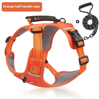 New Pet Chest Reflective Commuter Strap Pets Gym From House Orange Plus Rope L