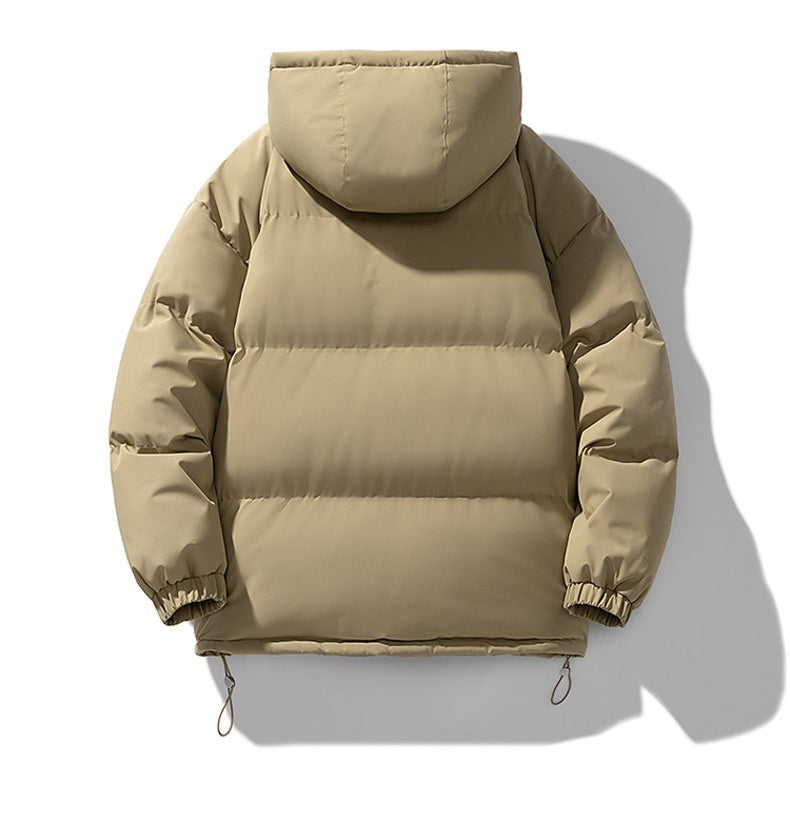 Men's Hoodie Coat Winter Fashion Solid ZIp-up Thickened Jacket Men null