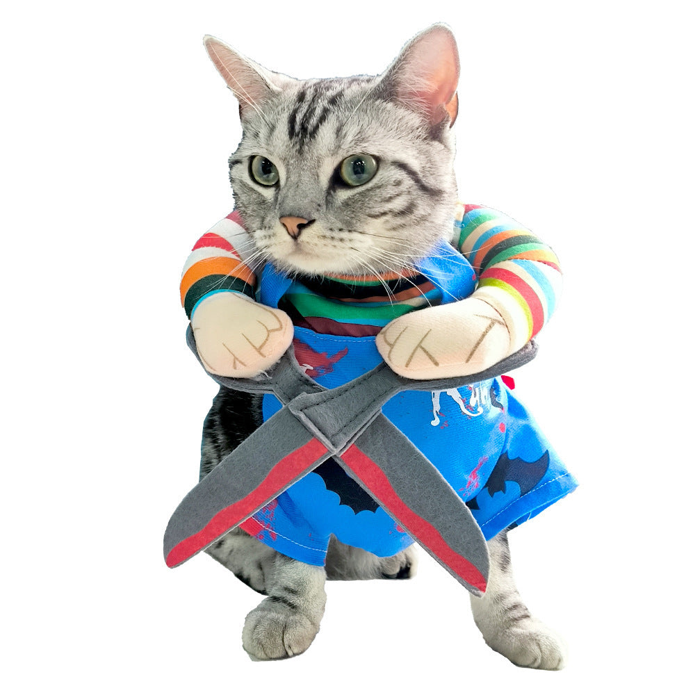 Pet Halloween Costume Cat Funny Outfit With Adjustable Straps Pets dealsniper-net