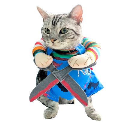 Pet Halloween Costume Cat Funny Outfit With Adjustable Straps Pets dealsniper-net