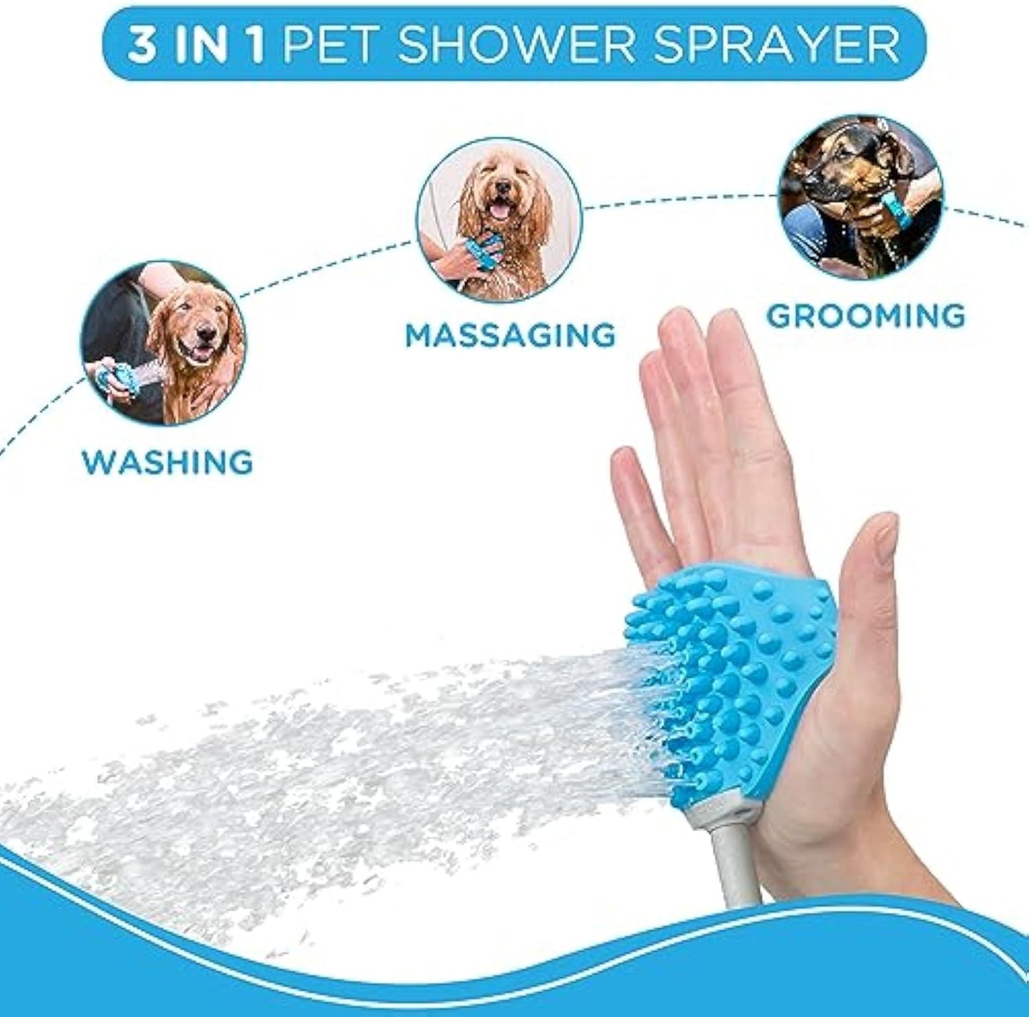 Pet Bathing Tool The Ultimate Shower Companion For Your Pet Pets dealsniper-net