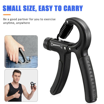 Hand Grip Adjustable Trainer Gripper Strengthener Gym Strength Exerciser Sports DealSniper.net