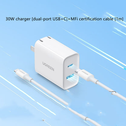 20W Dual-port Charging Head Multi-port Usb Universal Data Cable Electronics DealSniper.net 30W twoport suit US