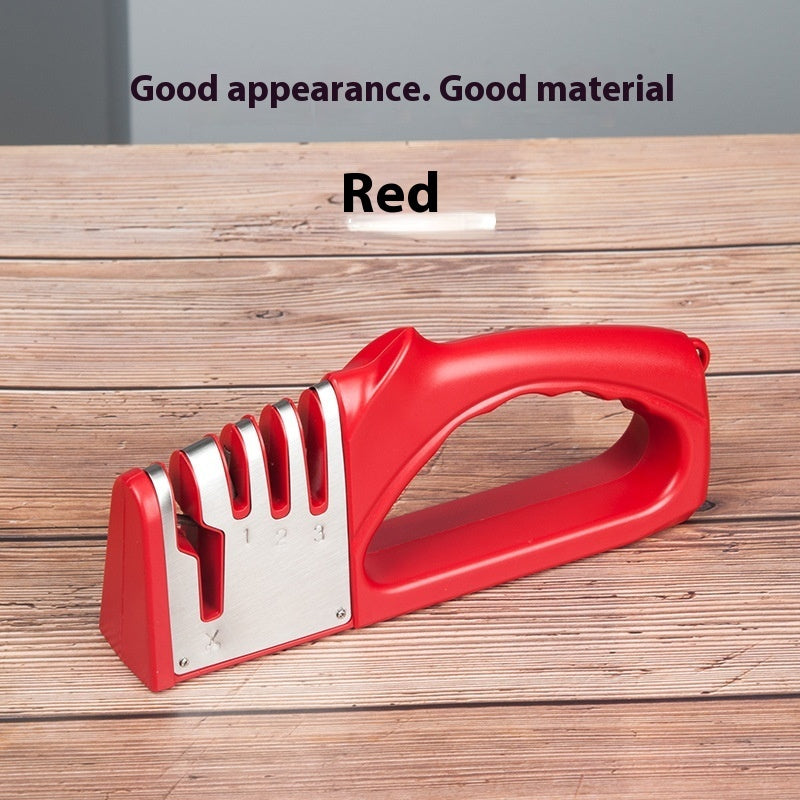Cross-border Source Supply Kitchen Scissors Home Knife Sharpener Kitchen DealSniper.net Red