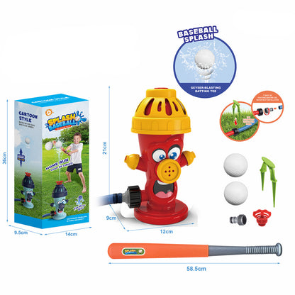 Sprinkler Outdoor Water Spray Toy Garden Water Toys Kids dealsniper-net Fire hydrant baseball set