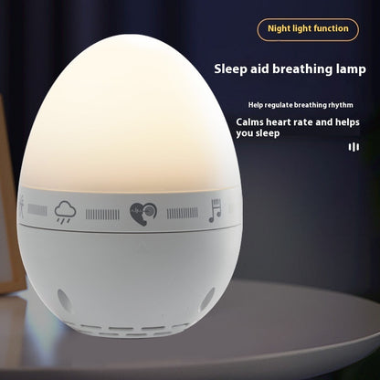 Egg-shaped Lamp Decompression White Noise Timing House dealsniper-net