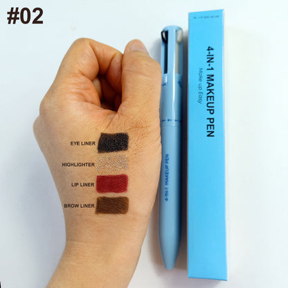 Four-in-one Cosmetic Brush Four-color Highlight Beauty Gym From House 400 Mg Blue2