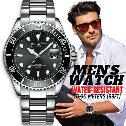 Men's Watch Classic Stainless Steel Quartz Luxury Wristwatch Relojes De Hombre Jewelry dealsniper-net