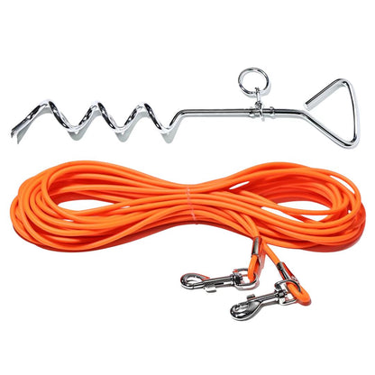 Ground Stake Fixed Dog Leash Pets dealsniper-net Orange 9M
