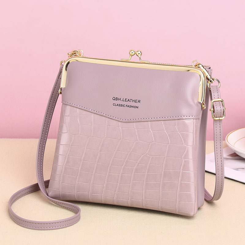 Lock Shoulder Bags Women Alligator Crossbody Phone Bag Women DealSniper.net Light purple