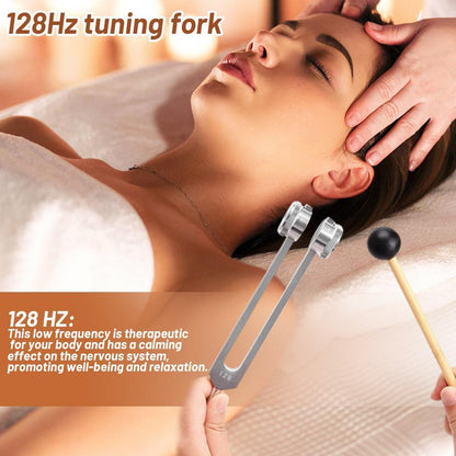 128 Hz Tuning Fork Set Weighted Bio-Acoustic Tuning Fork Beauty DealSniper.net