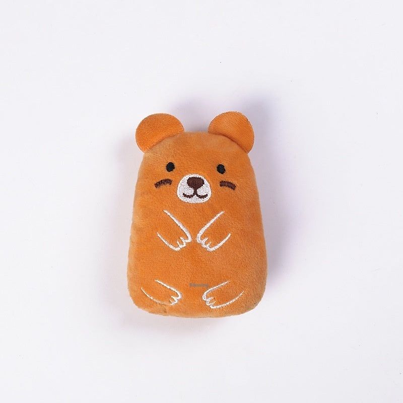 New Cat Toy Mouse Fox Cute Shape Plush Sound Toy Pets DealSniper.net Brown Bear