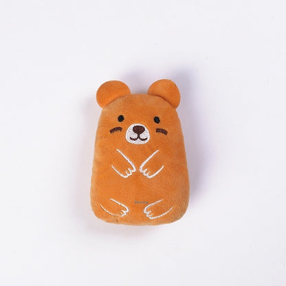 New Cat Toy Mouse Fox Cute Shape Plush Sound Toy Pets DealSniper.net Brown Bear