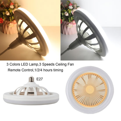 Round Remote Control Ceiling Fan With LED Lamp Hanging Fan