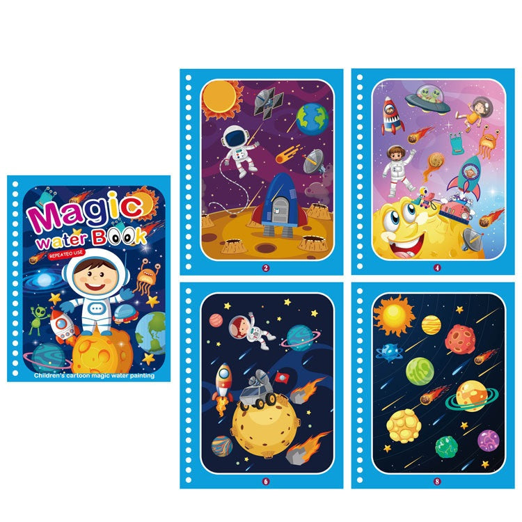 Children's Creative Magic Water Painting Book Kids dealsniper-net Cosmic theme