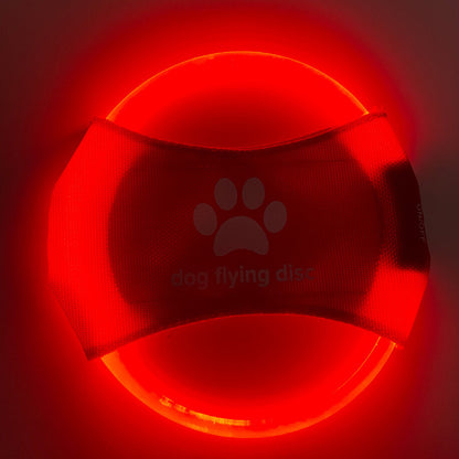 Dog Flying Discs Light Glowing LED Luminous Training Pets dealsniper-net Red Light USB