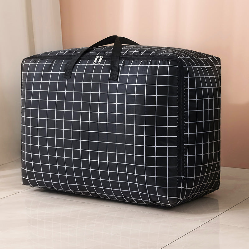 Print Travel Duffel Bag For Women Sort Out Quilt Blanket Home Bag Travel dealsniper-net Black and white grid 50x35x20cm