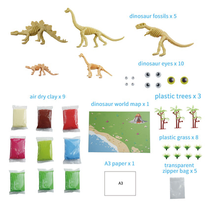 Robotime Robud Dinosaur Air Dry Clay Kit Easy To Modeling Shape Super Soft Non Stick Wonderful Activity For Children Kids Gifts Kids DealSniper.net