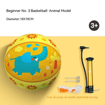 Children's Basketball Pat Ball Rubber Ball Indoor Mute Toys Kids dealsniper-net Basketball Animal Style